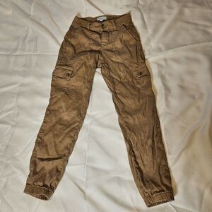 EVEREVE Cargo Ankle Cropped pants womens 24 khaki/ tan